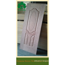 Peau de porte de placage de noyer / cendre / sapele moulée avec le panneau différent